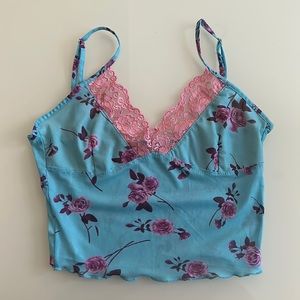 Cropped mesh tank top